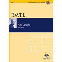 MAURICE RAVEL : PIANO CONCERTO G MAJOR - ORCHESTRE ET PIANO - PARTITION D'ETUDE + CD.A