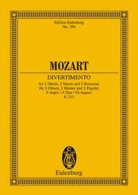 DIVERTIMENTO NO. 8 F MAJOR KV 213 POCHE