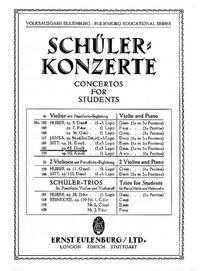 CONCERTINO IN D MINOR - 1ST TO 5TH POSITION. OP. 65. VIOLIN AND PIANO.