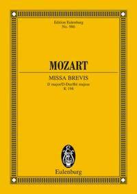 MISSA BREVIS RE K 194 (SCHROEDER) POCHE
