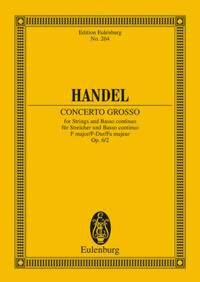 CONCERTO GROSSO F MAJOR OP. 6/2 HWV 320 POCHE