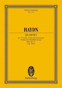 STRING QUARTET F# MINOR OP. 50/4 HOB. III: 47 POCHE