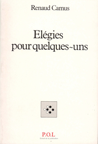 Élégies pour quelques-uns