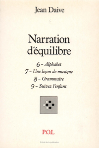 Narration d'équilibre VI, VII, VIII, IX