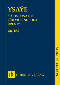SIX SONATES OP. 27 POUR VIOLON SOLO