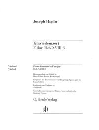 CONCERTO POUR PIANO (CLAVECIN) ET ORCHESTRE EN FA MAJEUR HOB. XVIII:3