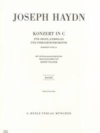 PARTIE BASSE CONCERTO POUR ORGUE EN UT MAJEUR HOB. XVIII:10 (PREMIERE EDITION)