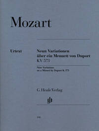 9 VARIATIONS SUR UN MENUET DE DUPORT K. 573