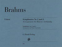 SYMPHONIES N 1 EN UT MINEUR OP. 68 ET N 2 EN RE MAJEUR OP. 73, ARRANGEES POUR PIANO A QUATRE MAINS