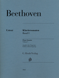 LUDWIG VAN BEETHOVEN : SONATES POUR PIANO, VOLUME 1  EDITION SANS DOIGTES - PIANO -  RECUEIL