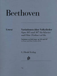 VARIATIONS SUR DES CHANTS POPULAIRES OP. 105 ET 107 POUR PIANO ET FLUTE (VIOLON) AD LIB.