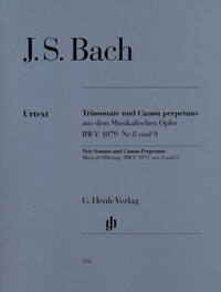 SONATE EN TRIO ET CANON PERPETUUS DE L'OFFRANDE MUSICALE BWV 1079 N  8 ET 9 POUR FLUTE, VIOLON ET BA