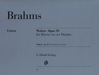 JOHANNES BRAHMS : WALTZES OP.39 - PIANO DUET - VALSES OP. 39 - 4 MAINS - WALTZES OP. 39 - 4 HANDS