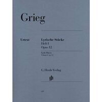 EDVARD GRIEG : PIECES LYRIQUES VOLUME I, OP. 12 (AVEC DOIGTES) - PIANO