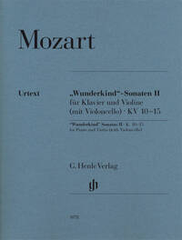 SONATES "WUNDERKIND" VOL. 2 POUR PIANO ET VIOLON (ET VIOLONCELLE) K. 10-15