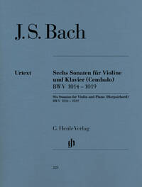 SIX SONATES POUR VIOLON ET CLAVIER (CLAVECIN) BWV 1014-1019