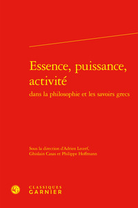 Essence, puissance, activité