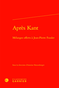 Après Kant