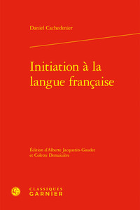 INITIATION A LA LANGUE FRANCAISE