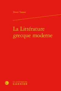 La Littérature grecque moderne