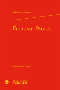 ECRITS SUR PROUST