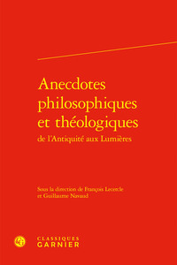 Anecdotes philosophiques et théologiques