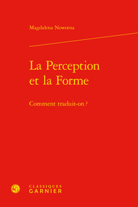 La Perception et la Forme