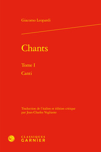 CHANTS - TOME I - CANTI