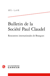 Bulletin de la Société Paul Claudel