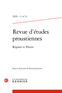 Revue d'études proustiennes