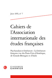 Cahiers de l'Association internationale des études françaises