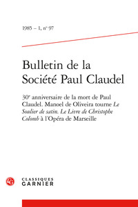 Bulletin de la Société Paul Claudel