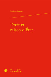 DROIT ET RAISON D'ETAT