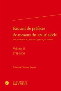 Recueil de préfaces de romans du XVIIIe siècle