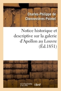 Notice historique et descriptive sur la galerie d'Apollon au Louvre