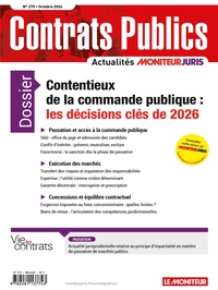 ACCP N 279 OCTOBRE 2026 - CONTRATS PUBLICS L'ACTUALITE DE LA COMMANDE ET DES CONTRATS PUBLICS