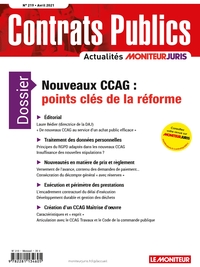 ACCP N  219 AVRIL 2021 - CONTRATS PUBLICS L'ACTUALITE DE LA COMMANDE ET DES CONTRATS PUBLICS