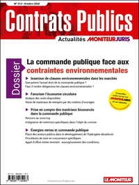 ACCP  N  213 OCTOBRE 2020 - CONTRATS PUBLICS  L'ACTUALITE DE LA COMMANDE ET DES CONTRATS PUBLICS