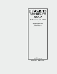 ENTRETIEN AVEC BURMAN - MANUSCRIT DE GOTTINGEN