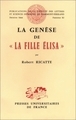 Genèse de La fille Élisa