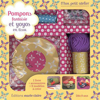 Coffret kids - Pompons fantaisie et yoyos en tissus