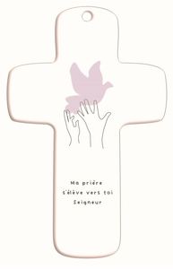 CROIX BOIS IMPRIMEE SISTERS 37 - MA PRIERE S'ELEVE VERS TOI