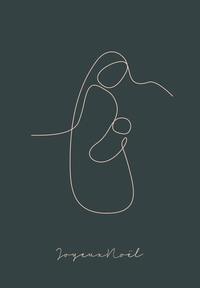 Lot de 10 cartes double Noël Emany - Vierge enfant