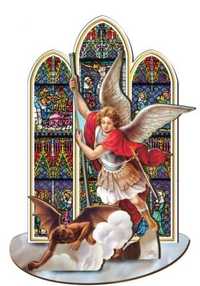 SAINT MICHEL - SAINT EN BOIS A ASSEMBLER (TAILLE 12 CM)