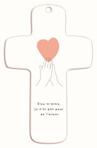 CROIX BOIS IMPRIMEE SISTERS 38 - DIEU M'AIME