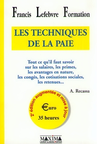 LES TECHNIQUES DE LA PAIE - 2E ED. - TOUT CE QU'IL FAUT SAVOIR SUR LES SALAIRES