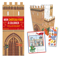 MON CHATEAU-FORT A COLORIER - 1 LIVRET + 1 LIVRE-FRISE A COLORIER + UNE PLANCHE D'AUTOCOLLANTS