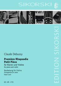 PREMIERE RHAPSODIE; PETIT PIECE - FOR PIANO AND VIOLIN. PIANO AND VIOLIN.