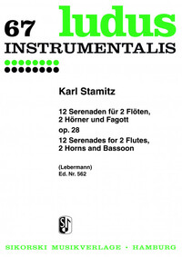 12 SERENADEN - FUR 2 FLOTEN, 2 HORNER UND FAGOTT. OP. 28. JEU DE PARTIES.