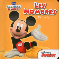 La maison de Mickey les nombres de 1 a 16 (fond jaune)